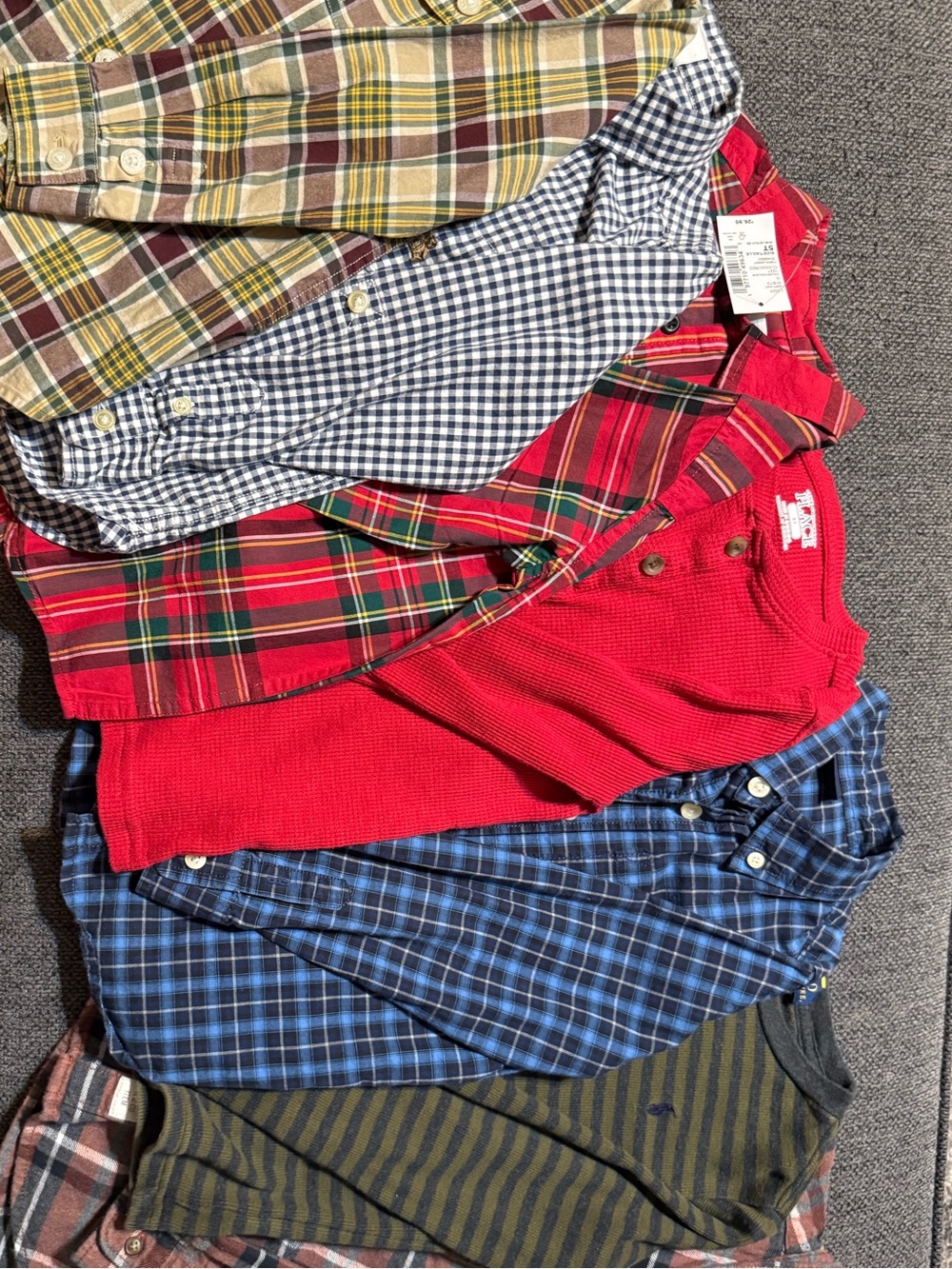 Polo by Ralph Lauren Kids Red, Blue & Green Button-Down Shirt Lot